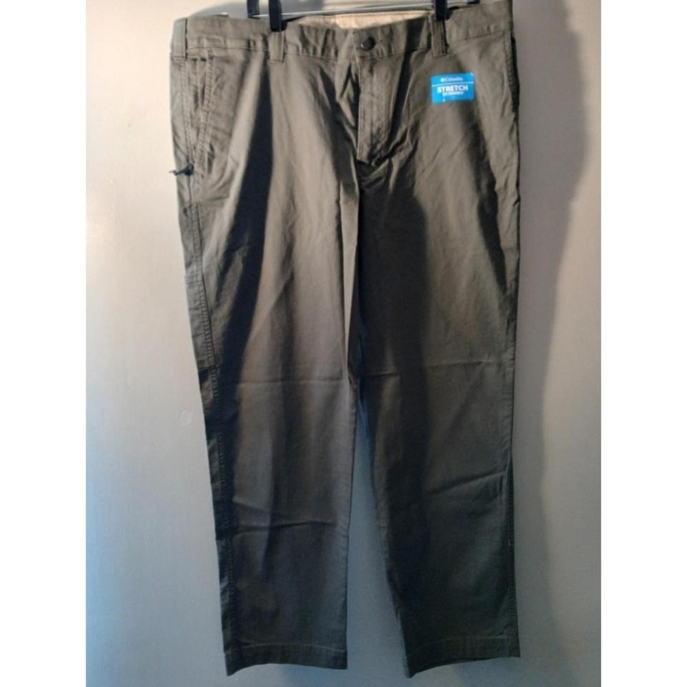 Columbia Stretch Regular Fit Chino Pants Men's 40W 32L Khaki Casual Outdoor